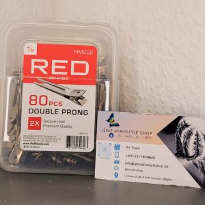 Red By Kiss Double Prong Clips – 80 Stück