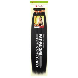 X-Pression 3X Pre-Stretched Ultra Braid – 72″ (182 cm) – 240 g Flechthaar schwarz