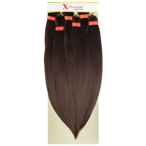 X-Pression 6X Pre-Stretched Ultra Braid – 52" (132 cm) – 270 g Flechthaar Dunkelbraun
