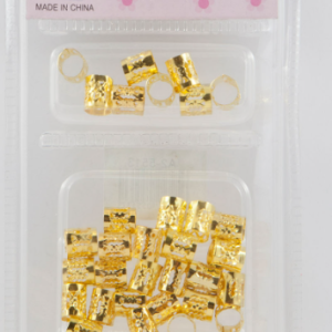 Gold Metallic Hair Beads – Goldene Haarperlen für Braids & Zöpfe – Bead Kit