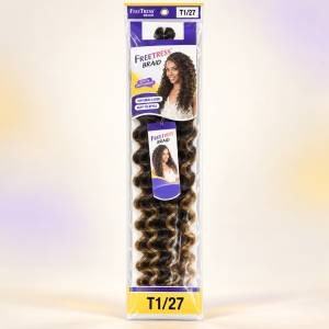 FreeTress Weave Deep Twist 22" – Synthetisches Lockenhaar / Curly Weaving Hair –T1/27 für Passion Twists & Crochet Braids