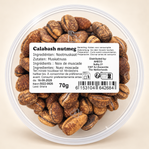 African Spices Calabash Nutmeg – Afrikanische Muskatnuss / Ehuru/Pébé – 70 g